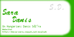 sara danis business card